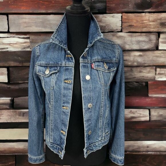 Levis Girls Blue Jean Jacket- classic fit size Lg 12-13 years old - Picture 1 of 8